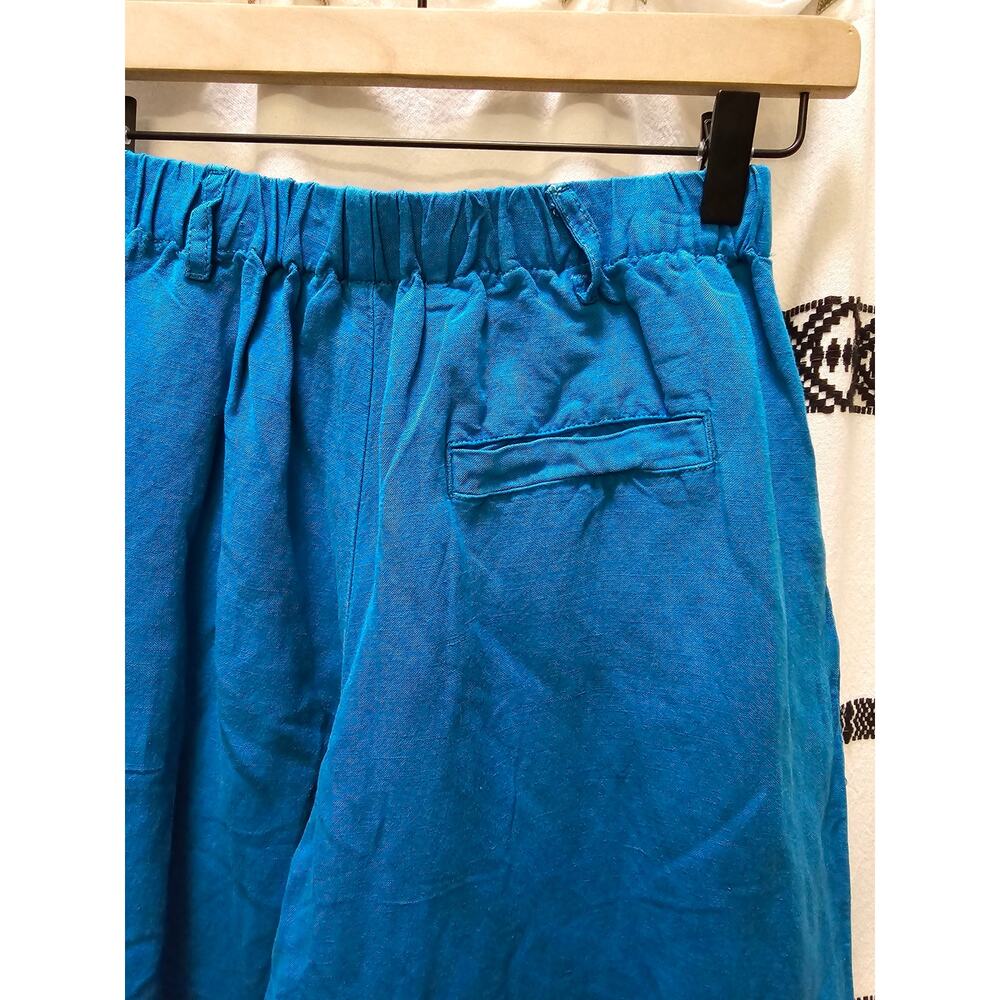 NWT Young Fabulous & Broke blue wide leg cropped high waist linen blend pants XS - Picture 8 of 11